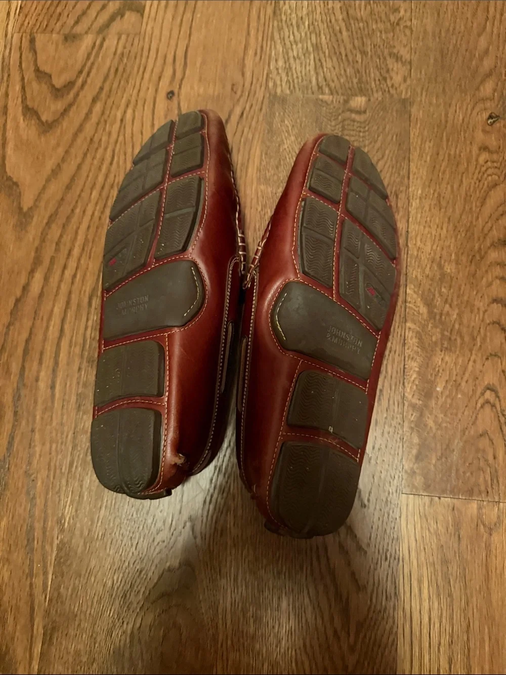 Johnston & Murphy Chestnut Brown Leather Penny Loafers - Men